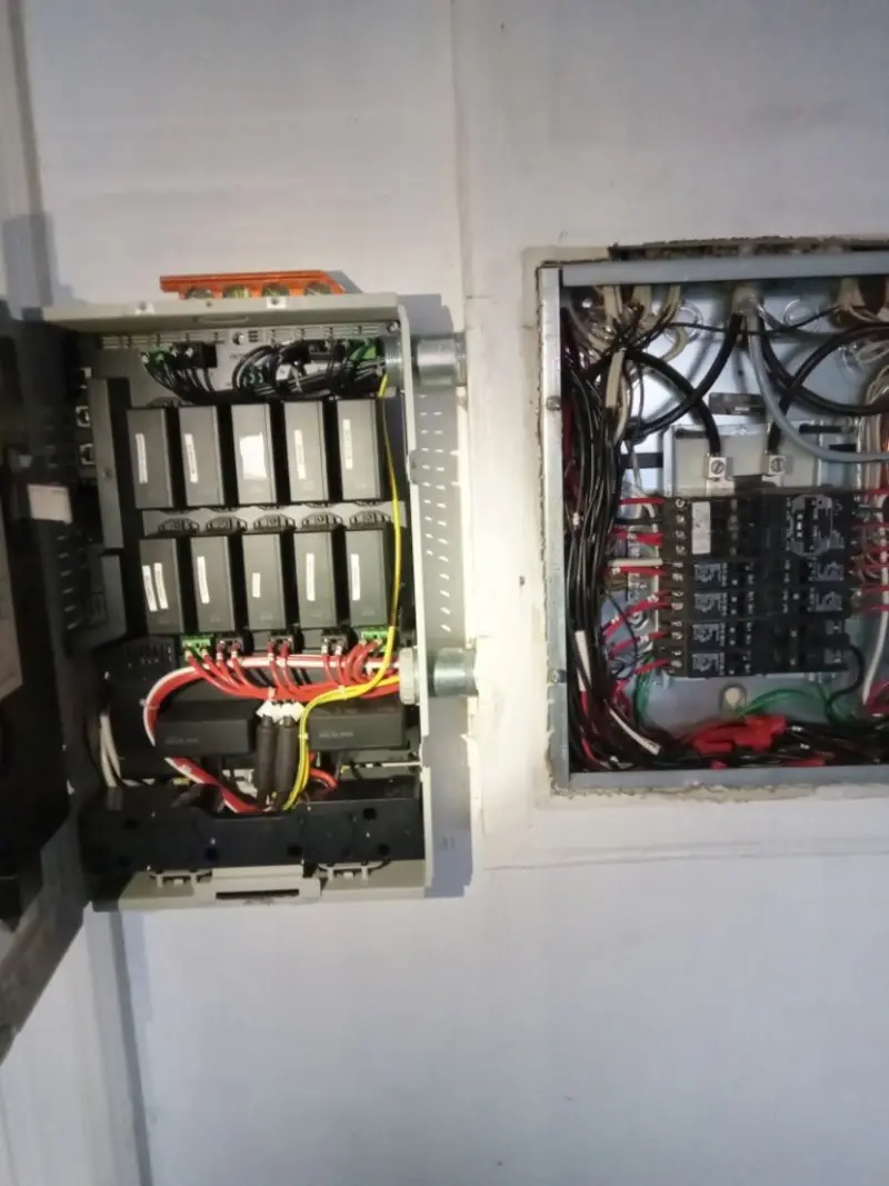 Electrical panel upgrade completed for Security Camera Wiring in Columbia City